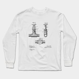 Vintage Patent Hand Drawing Long Sleeve T-Shirt